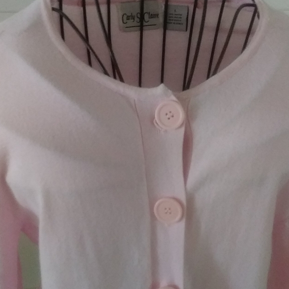 Ladies size large pink button-up cardigan - Picture 2 of 3